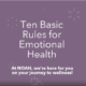 Ten Basic Rules for Emotional Health