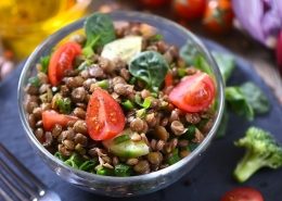 Ensalada mediterránea de lentejas