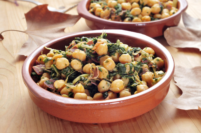 Braised Coconut Spinach and Chickpeas with Lemon