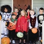 little children in halloween costumes